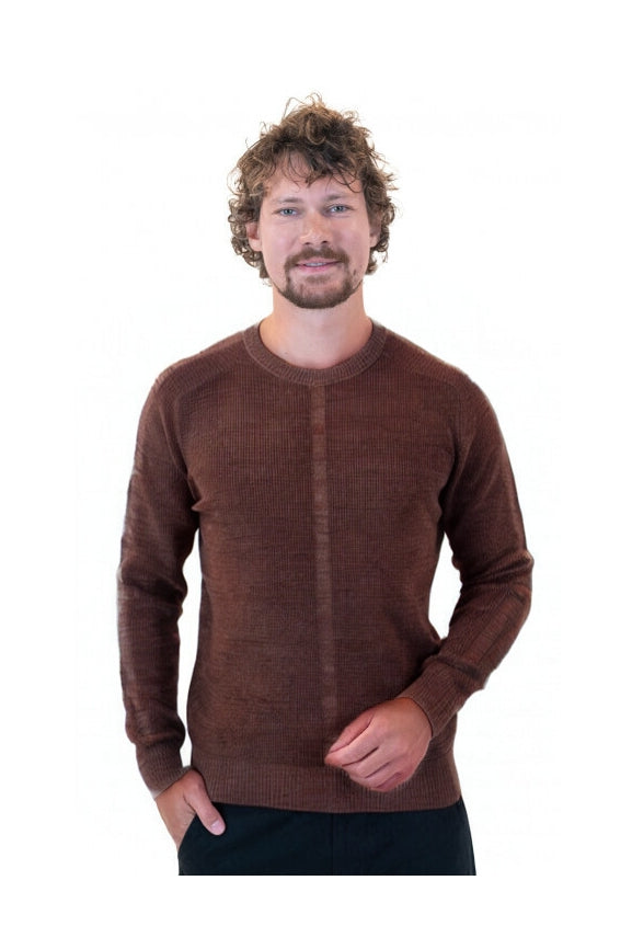 Wholesale,Mizumi, Mizumi Brown Crewneck Sweater, Brown, Large-45-TagXL