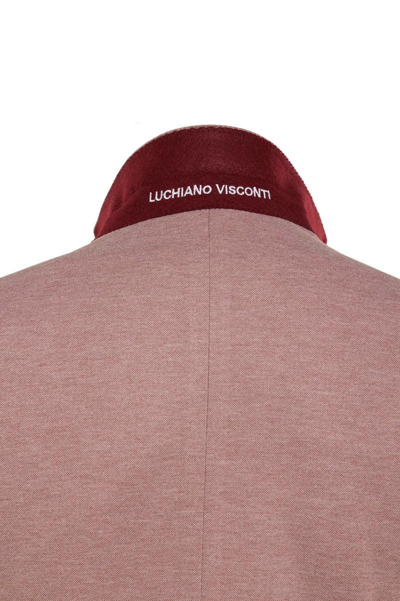 Wholesale,Luchiano Visconti, Luchiano Visconti Rose Knit Pique Performance Blazer, Pink, Extra Large-46-Tag46