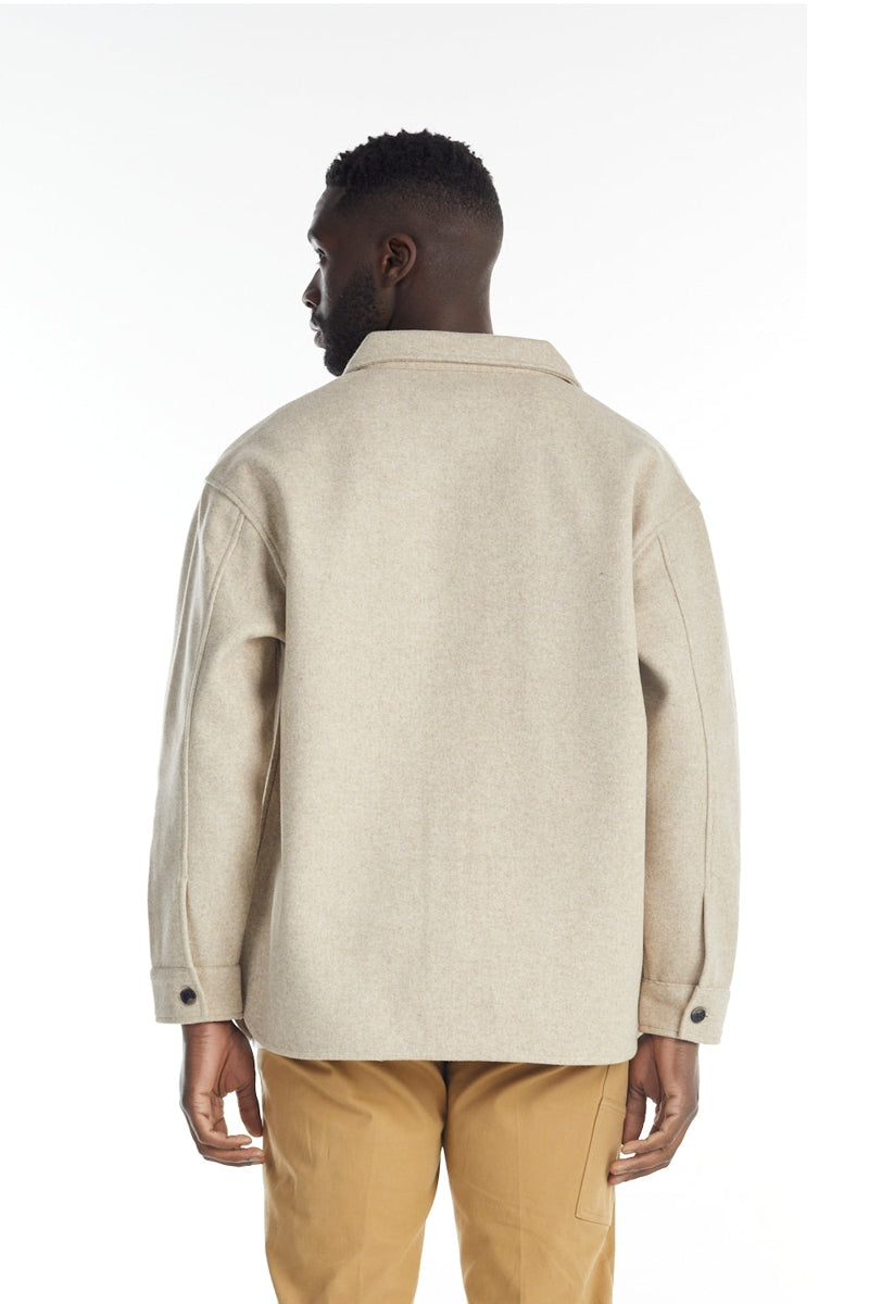 Wholesale,Nana Judy, Nana Judy Beige Soft Fabric Shacket, Tan, Extra Large-52-TagL