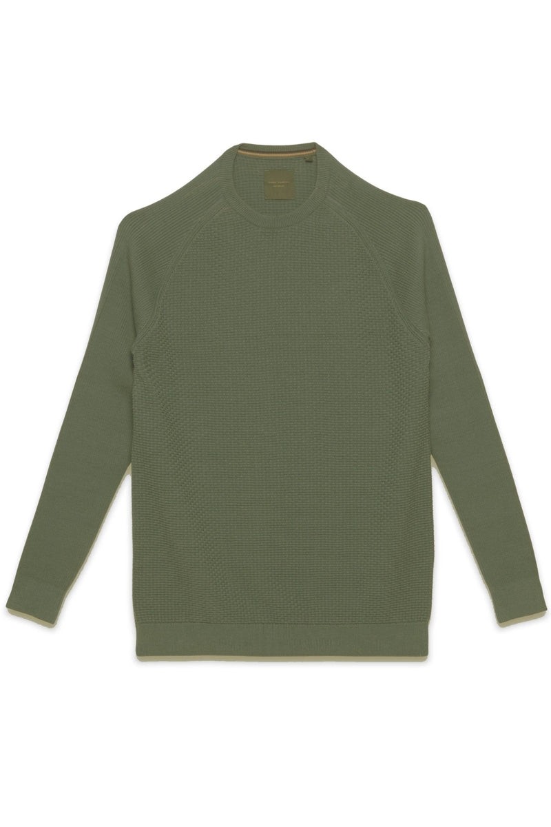 Faire,Guide London, Guide London Sage Green Textured Knit Sweater, Green, Medium-40-TagM