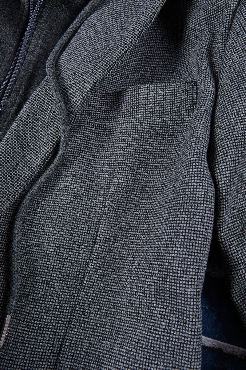 Wholesale,Nicoby Age of Wisdom, Nicoby Age of Wisdom Grey Removable Hoodie Knit Blazer, Grey, Large-46-TagL