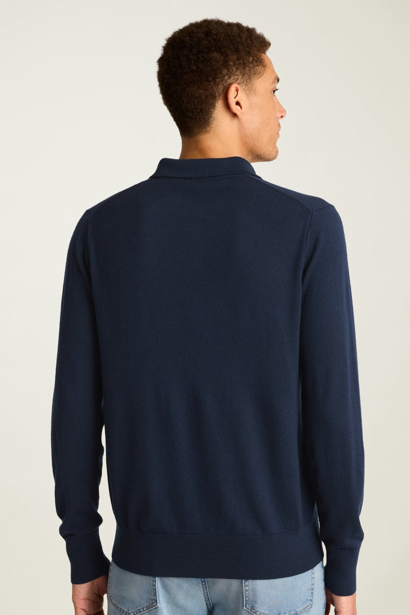 Wholesale,Bonobos, Bonobos Navy Merino Wool Sweater Polo, Blue, Large-45-TagLSmall-40-TagSMedium-42-TagMExtra Large-48-TagXLExtra Extra Large-51-TagXXL