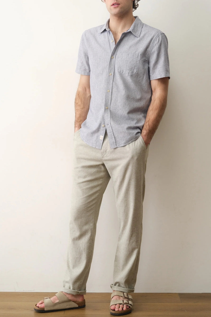 Wholesale,Marine Layer, Marine Layer Navy Pinstripe Hemp Shirt, Blue, Small-42-TagSMedium-44-TagMLarge-46-TagLExtra Large-50-TagXLExtra Extra Large-54-TagXXL
