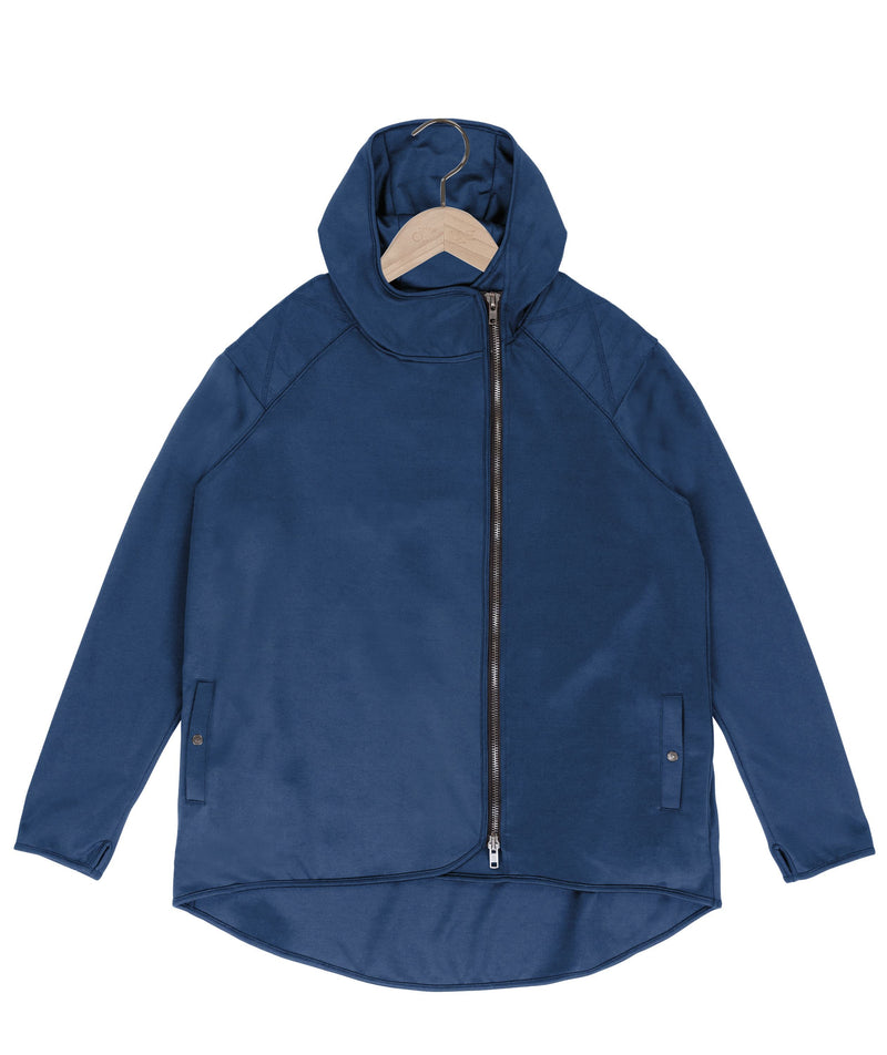 Reese De Luca Navy Hooded Motorcycle Scuba Jacket