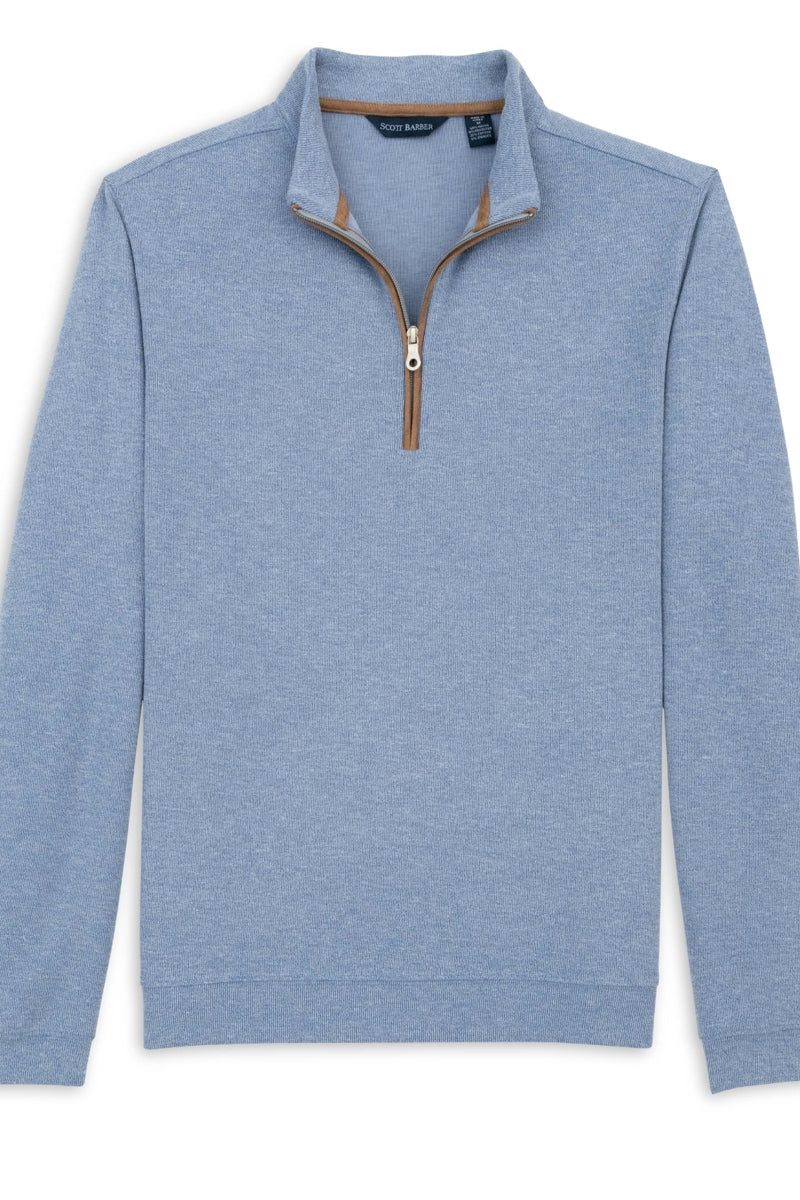 Wholesale,Scott Barber, Scott Barber Blue Heather Fleece Stretch Pullover, Blue, Small-42-TagS