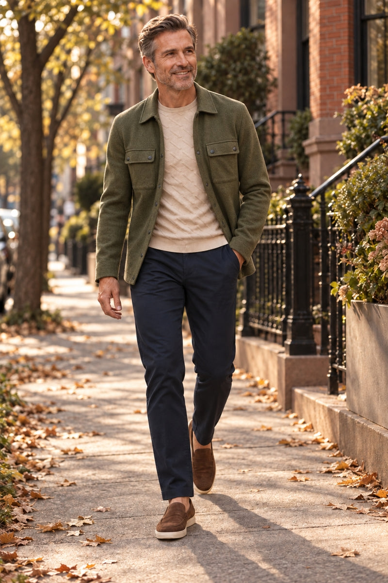 Wholesale,Civil Society, Civil Society Dark Olive Green Snap Front Knit Shacket, Green, Medium-42-TagM