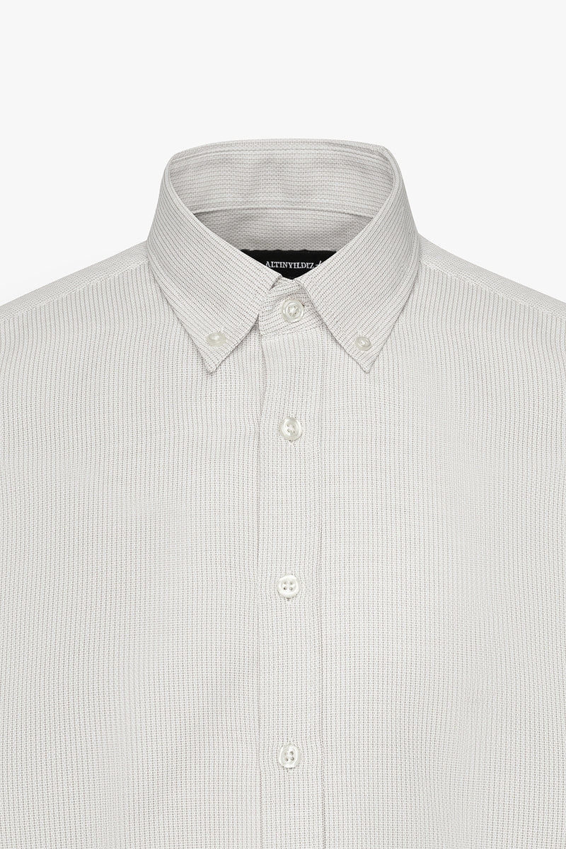 Wholesale,Altinyildiz Classics, Altinyildiz Classics Beige Textured Dobby Slim Fit Shirt, Tan, Large-44-TagL