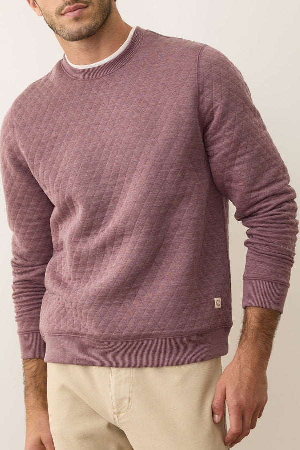 Marine Layer Plum Corbet Quilted Sweatshirt