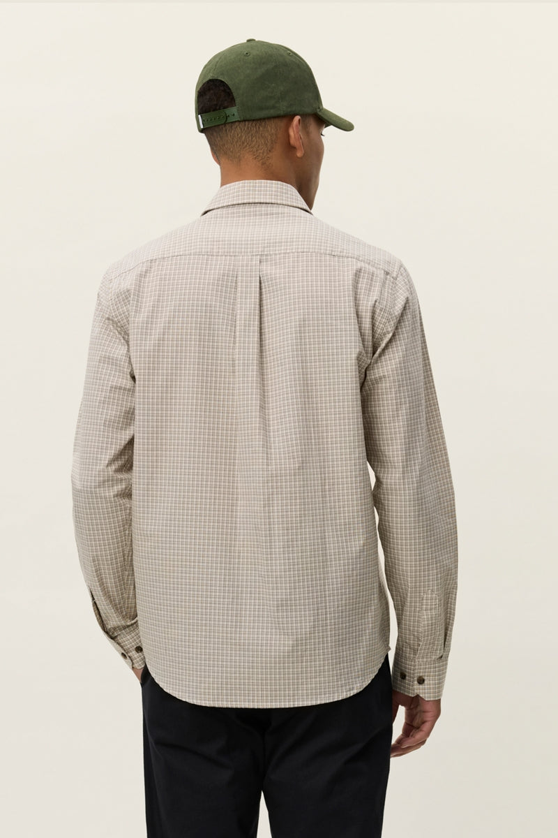 Wholesale,Les Deux, Les Deux Ivory Poplin Check Shirt, Cream, Small-42-TagS