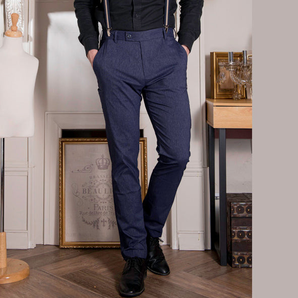 Brand Partner,PROFI, PROFI Blue and White Porcelain Premium Cool-yarn Multi-pockets Casual Functional Pants, Blue, 34W-30L-Tag34