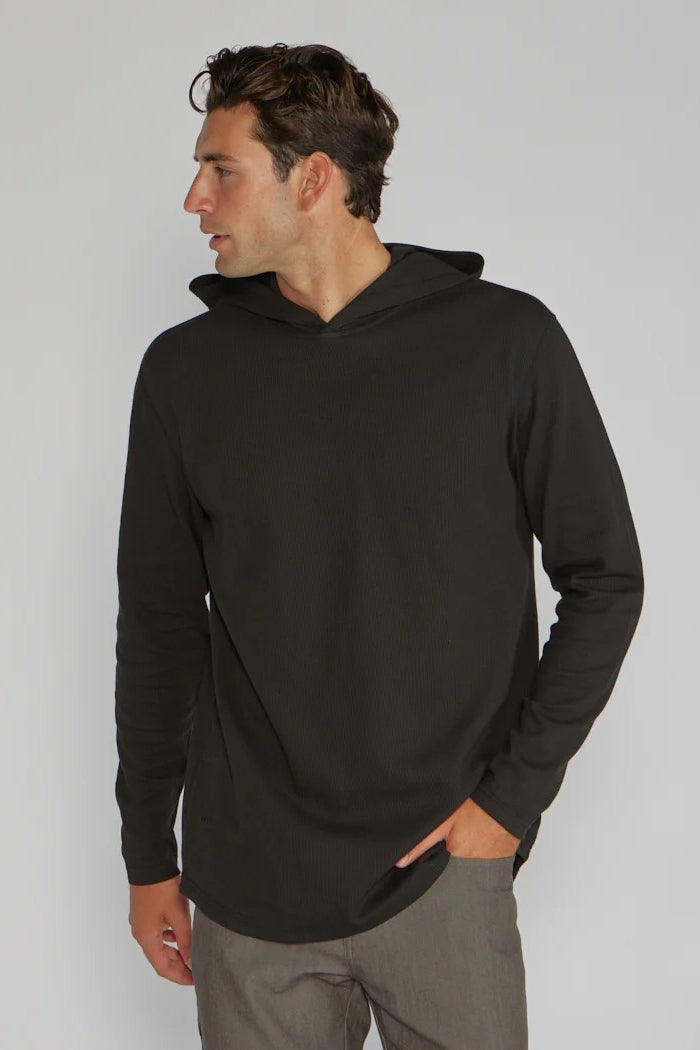 Wholesale,BYLT, BYLT Black Thermal Drop-Cut Hoodie, Black, Medium-40-TagMLarge-43-TagL