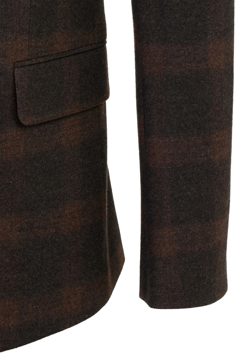 Wholesale,Luchiano Visconti, Luchiano Visconti Brown Wool-Touch Melange Knit Hybrid Blazer, Brown, Small-38-Tag38Medium-40-Tag40Large-42-Tag42Large-44-Tag44