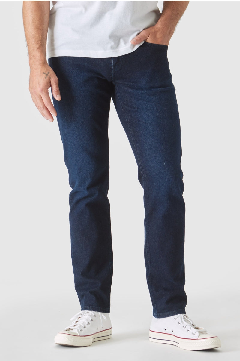 Faire,True Classic, True Classic Indigo Rinse Slim Stretch Jeans, Blue, 30W-32L-Tag30