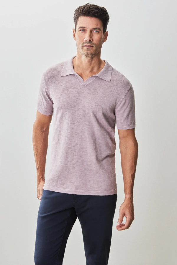 Robert Barakett Coral Luxurious Sweater Knit Polo