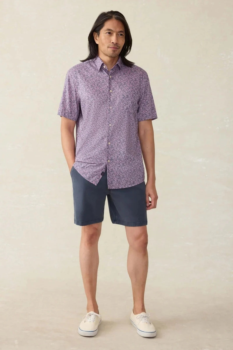 Wholesale,Faherty, Faherty Lavender Botanical Abstract Print Shirt, Purple, Extra Extra Large-52-TagXXL