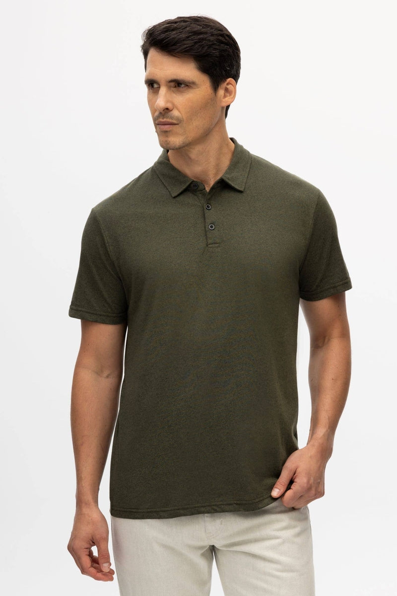 Faire,Julian & Mark, Julian & Mark Olive Short Sleeve Polo, Green, Extra Large-47-TagXL