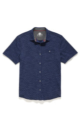 Flag & Anthem Navy Heather Geo Print Knit Performance Shirt