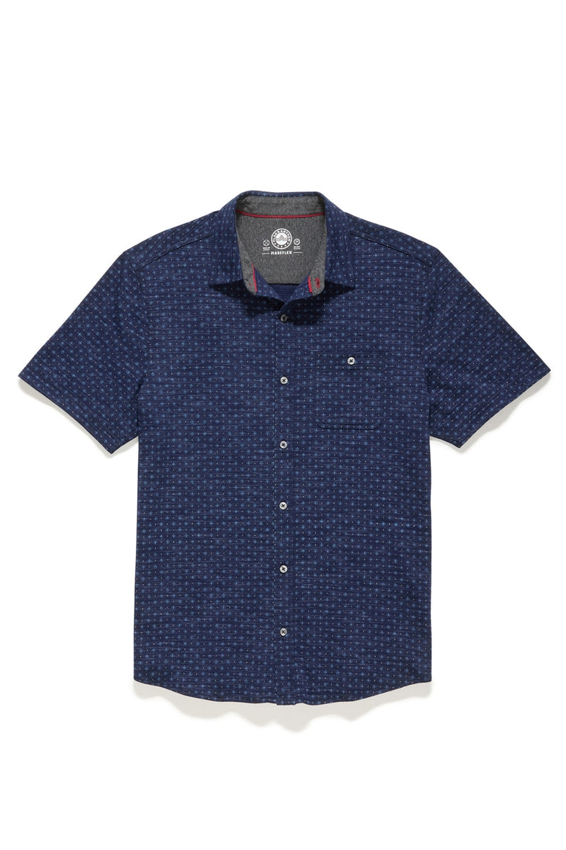 Flag & Anthem Navy Heather Geo Print Knit Performance Shirt