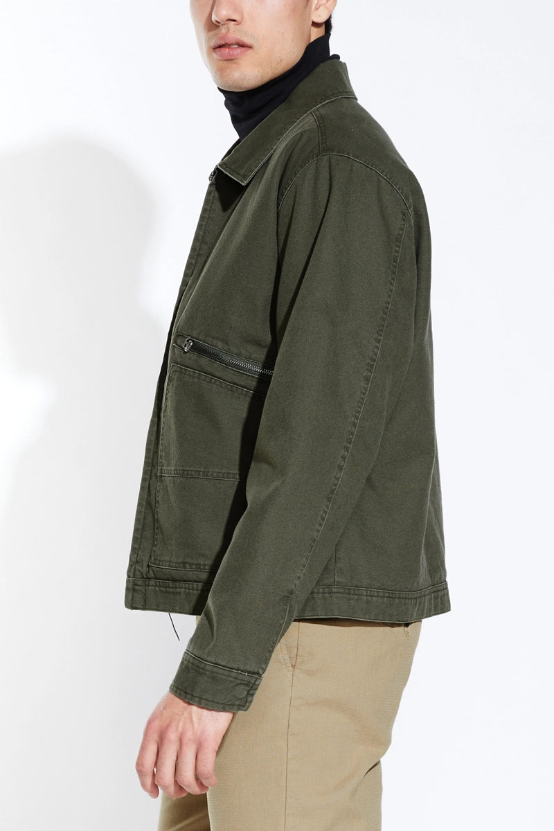 Wholesale,Civil Society, Civil Society Dusty Olive Cropped Zip Jacket, Green, Extra Large-52-TagXL