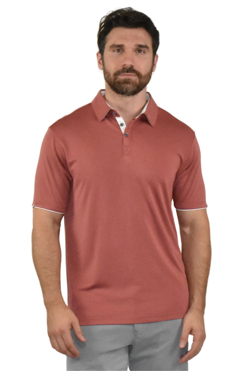 Wholesale,Fundamental Coast, Fundamental Coast Red with White Contrast Polo, Red, Large-44-TagL