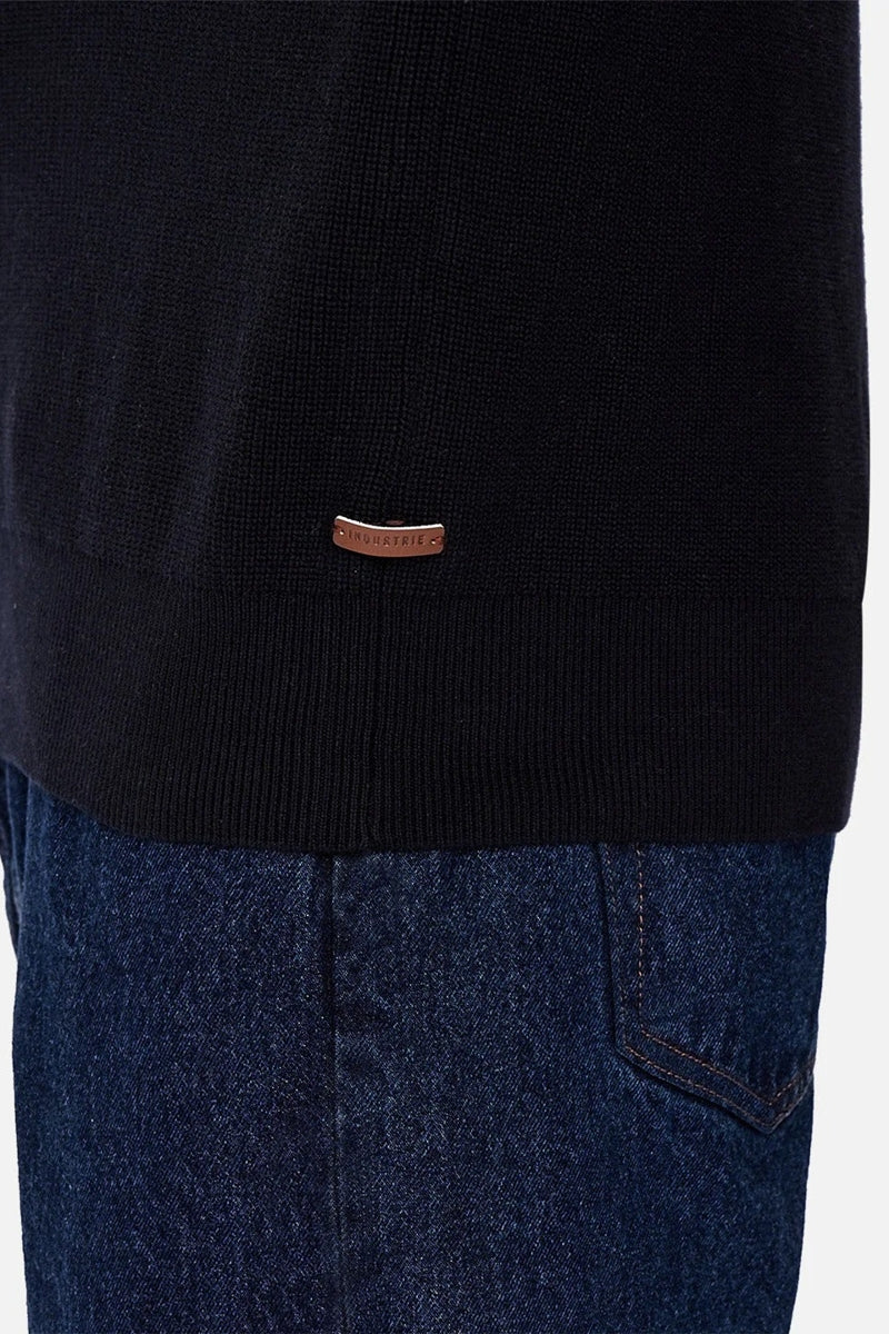 Wholesale,INDUSTRIE AUSTRALIA, INDUSTRIE AUSTRALIA Navy Texture Knitted Polo, Blue, Medium-46-TagMLarge-48-TagLExtra Large-50-TagXL