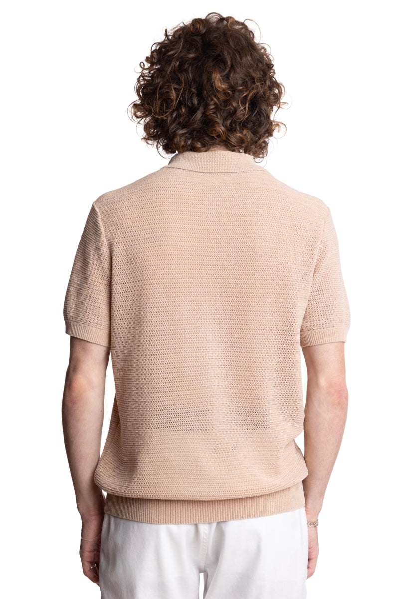 Wholesale,Paisley & Gray, Paisley & Gray Tan Chenille Open V Polo, Tan, Extra Large-46-TagXL