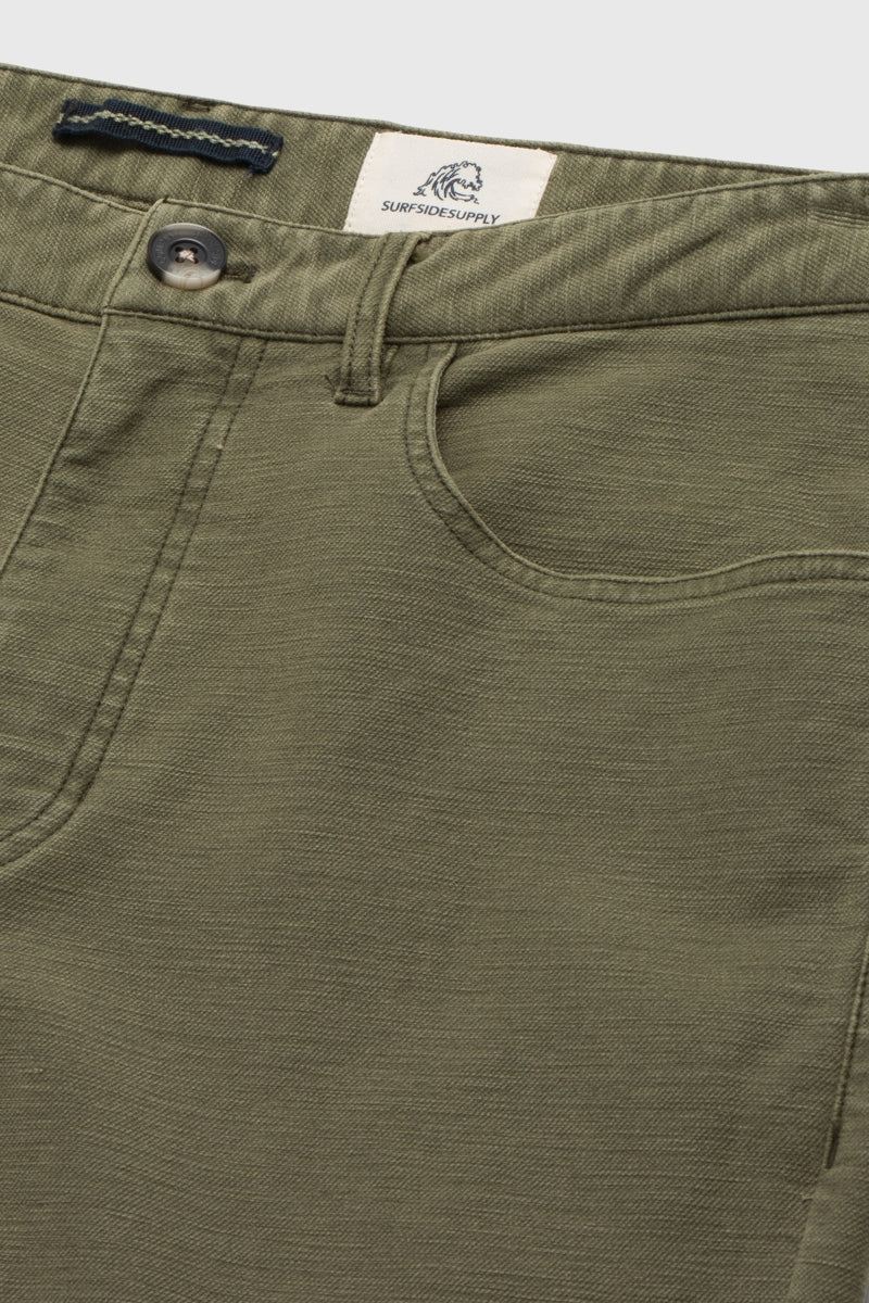Wholesale,Surfside Supply, Surfside Supply Olive Soft French Terry Twill Stretch Pant, Green, 36W-32L-Tag36