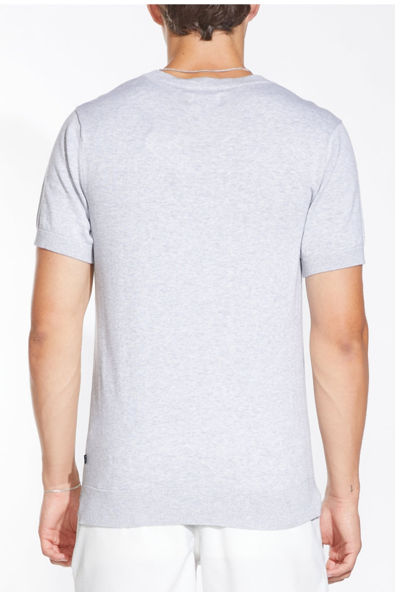 Wholesale,Civil Society, Civil Society Heather Light Grey Cable Sweater Knit T-shirt, Grey, Small-38-TagSLarge-42-TagLExtra Large-45-TagXLExtra Extra Large-48-TagXXLMedium-40-TagM