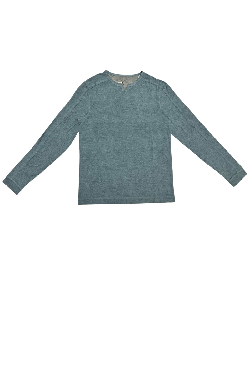 Wholesale,Nicoby Age of Wisdom, Nicoby Age of Wisdom Blue Oil Wash Key Hole Henley, Blue, Large-44-TagL
