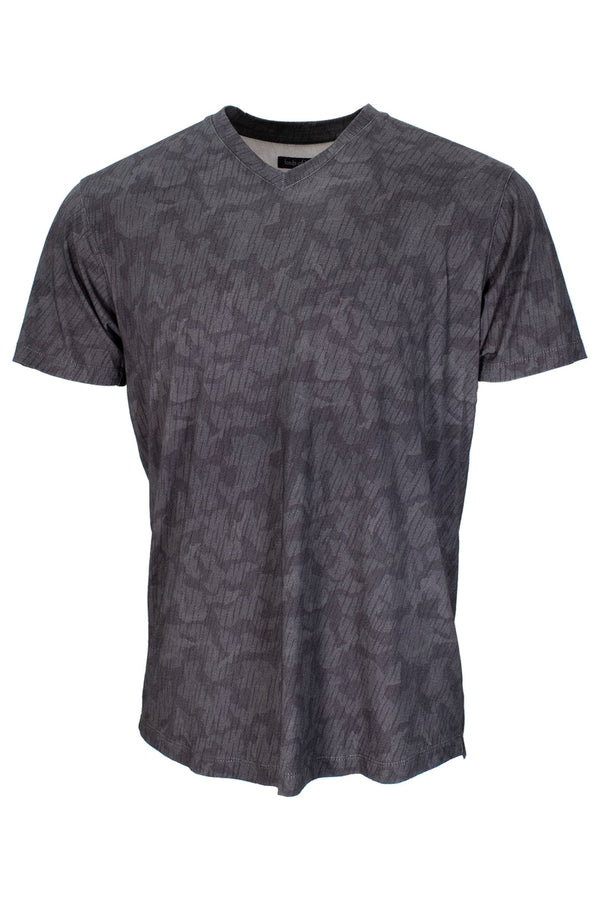 Lords of Harlech Grey Stretch Woven Camo Jersey Short Sleeve T-Shirt