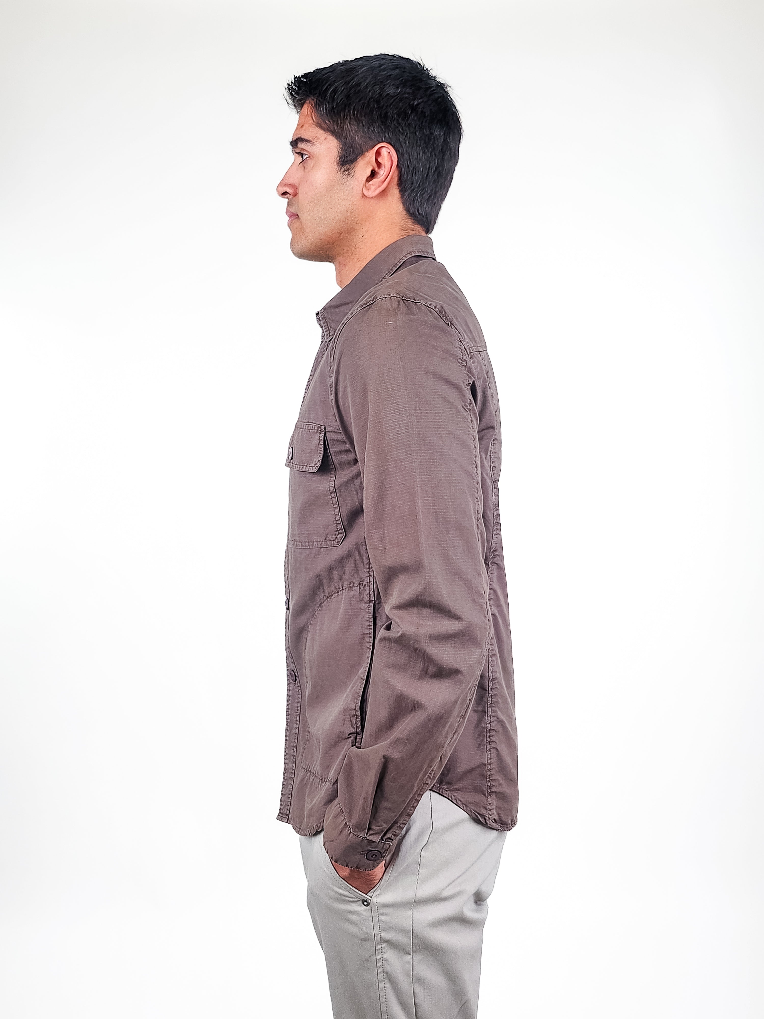 Other,NSF, NSF Brown Ripstop Long Sleeve Utility Shirt, , 
