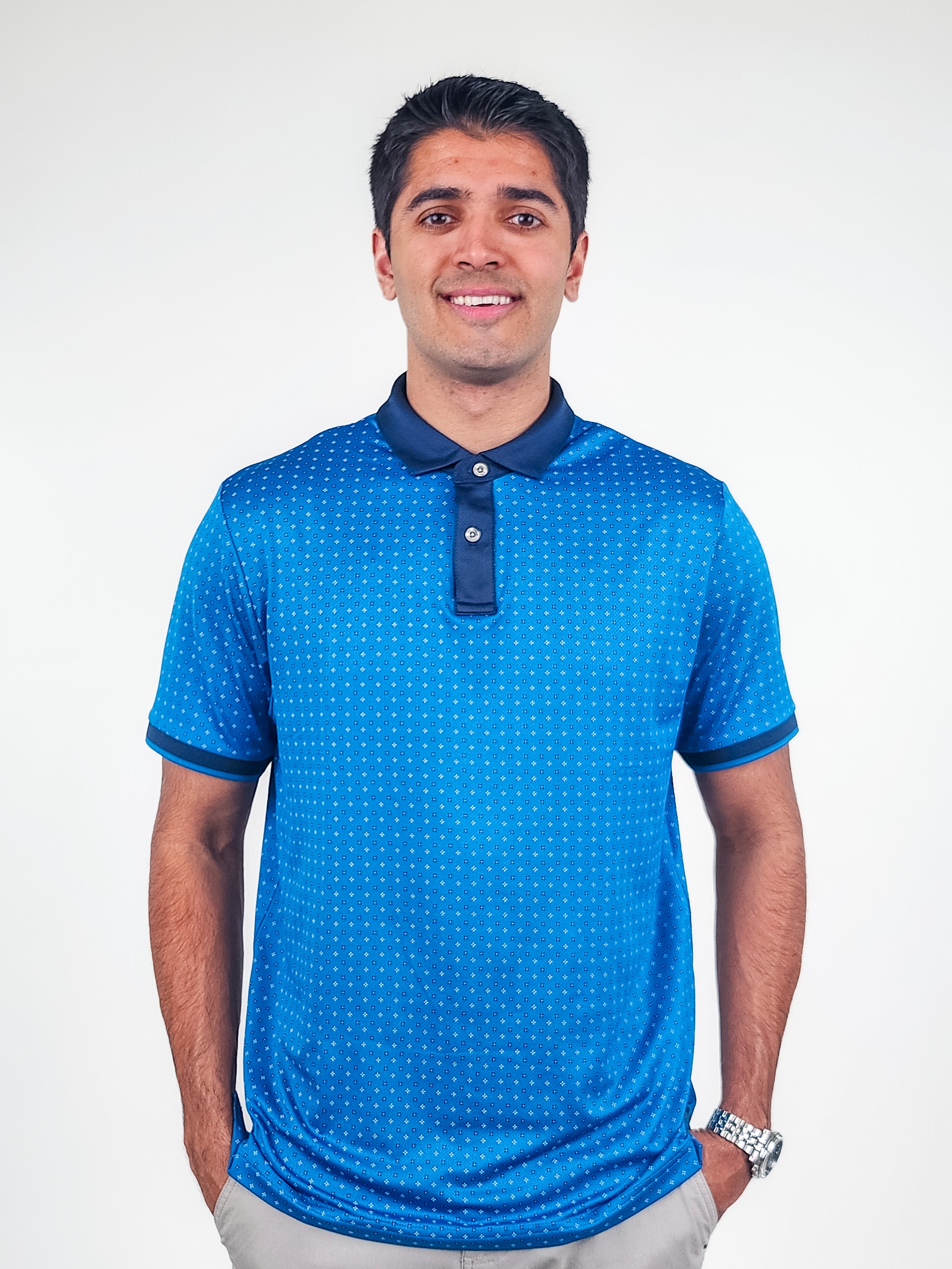 Other,PGA Tour, PGA Tour Teal Performance Polo, Blue, Medium-42-TagM