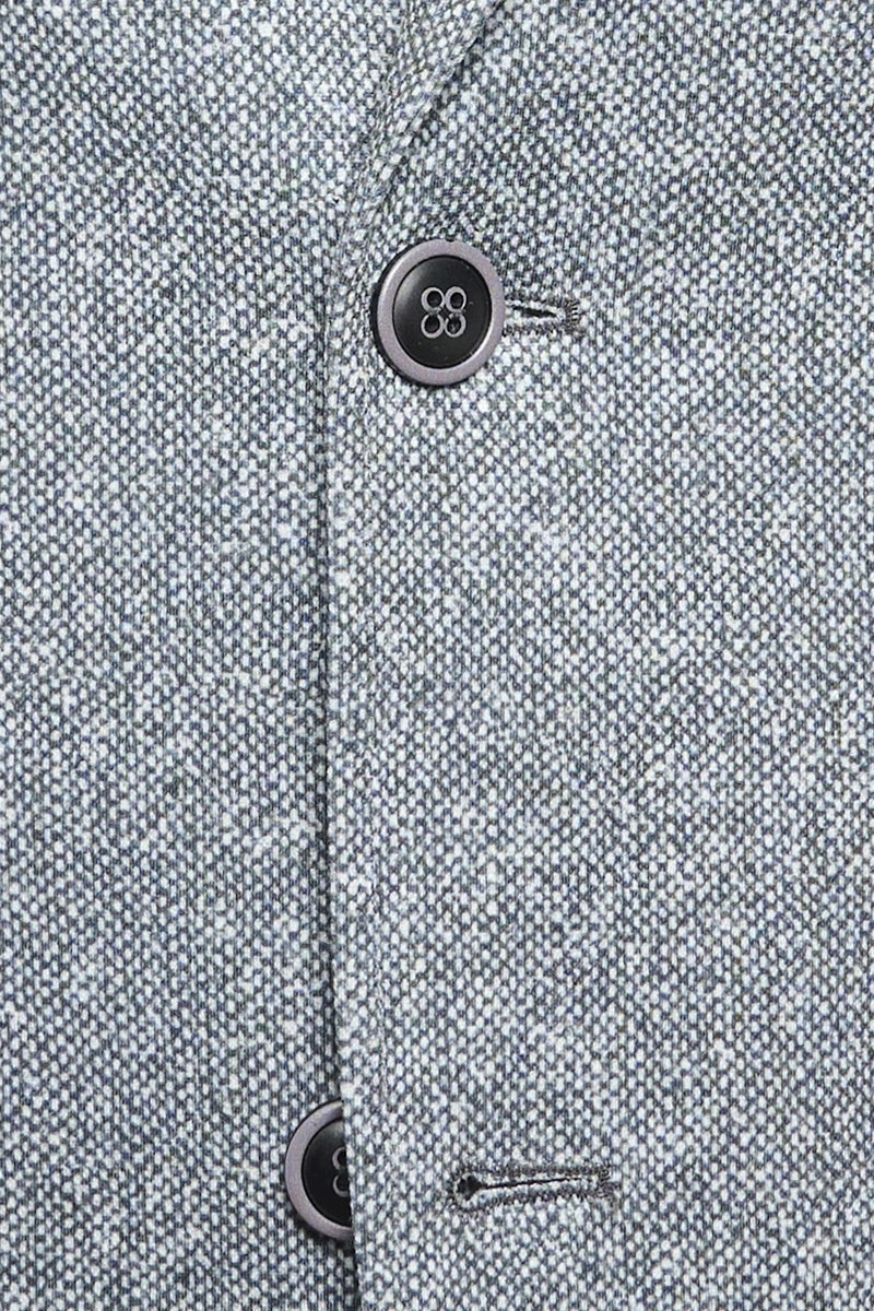 Direct From Brand,R2 Amsterdam, R2 Amsterdam Grey Melange Dot Jersey Blazer, Grey, Small-40-Tag48Medium-42-Tag50Large-44-Tag52Extra Large-46-Tag54Extra Extra Large-48-Tag56
