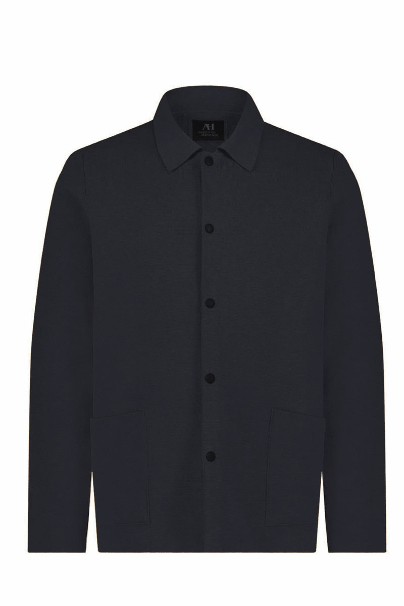 Wholesale,American Heritage, American Heritage Navy Birdseye Sweater Cardigan, Blue, Large-44-TagL