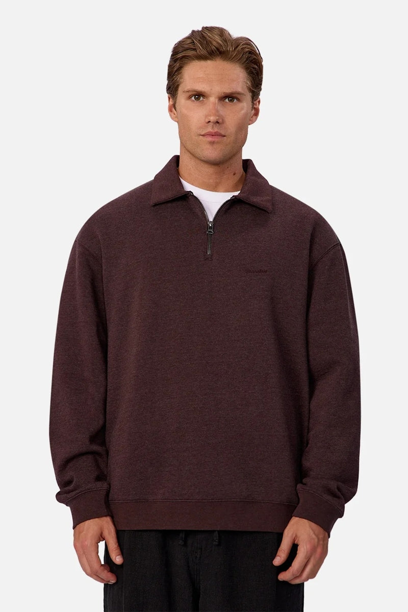Wholesale,INDUSTRIE AUSTRALIA, INDUSTRIE AUSTRALIA Brown Knit Qtr Zip, Brown, Extra Large-51-TagXL