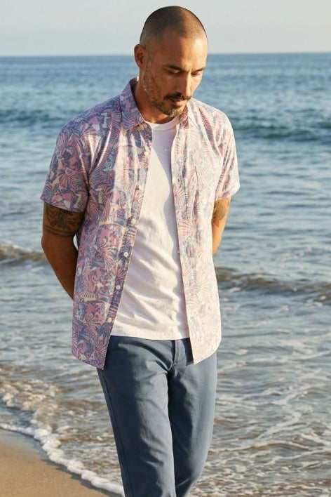 Wholesale,Bonobos, Bonobos Pink/White Riviera Slim Short Sleeve Shirt, Pink, Large-44-TagL