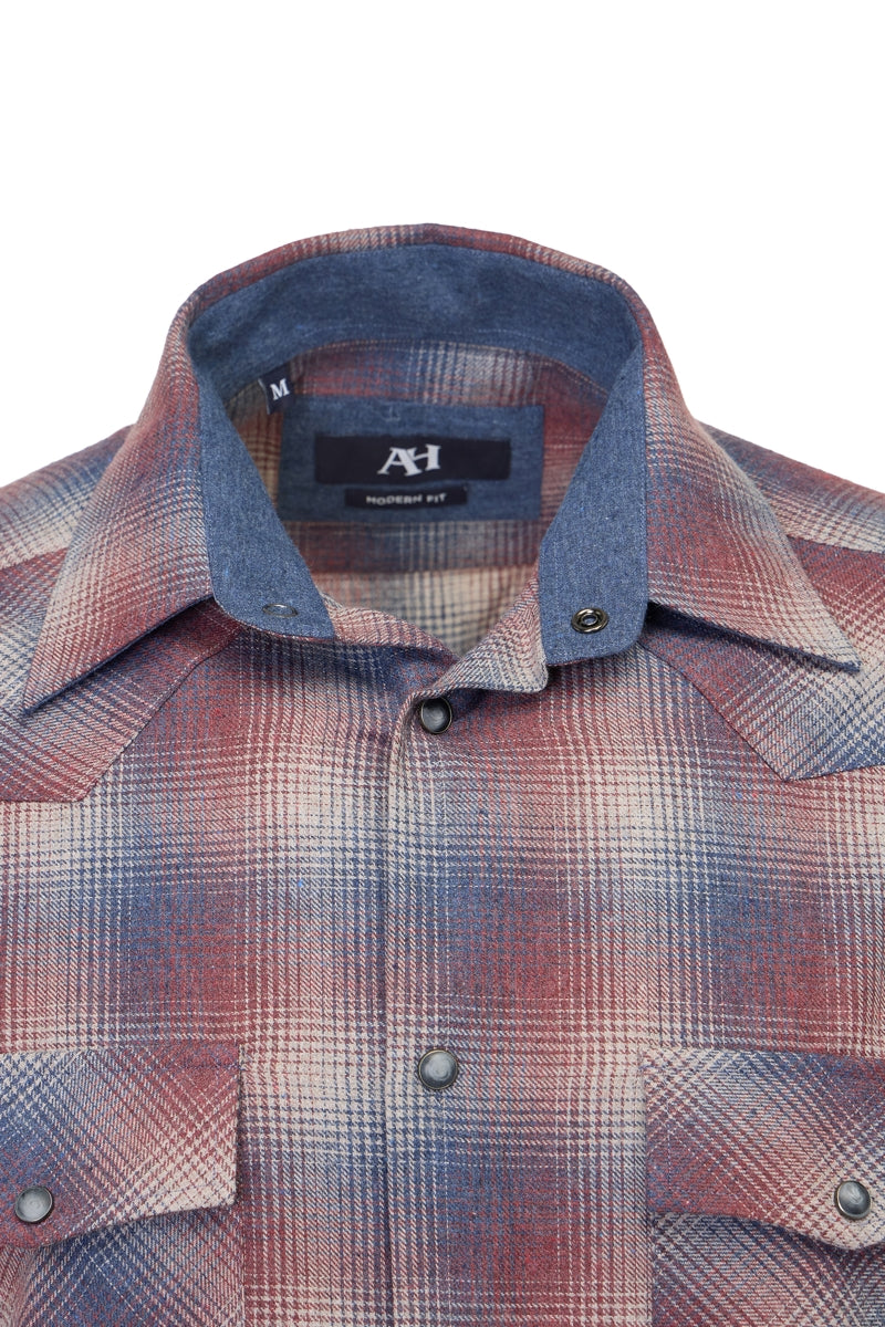 Wholesale,American Heritage, American Heritage Burgundy Plaid Flannel Shirt, Red, Medium-45-TagMLarge-48-TagLExtra Large-51-TagXL