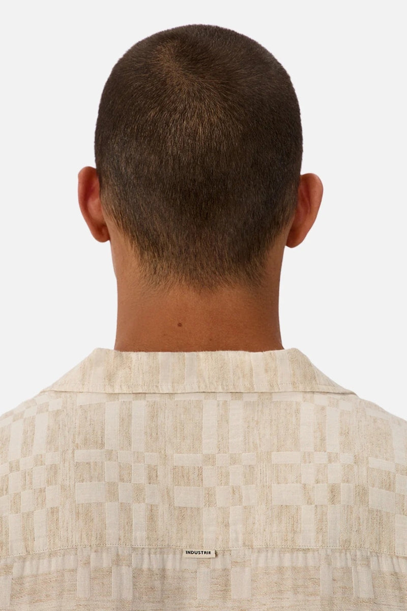 Wholesale,INDUSTRIE AUSTRALIA, INDUSTRIE AUSTRALIA Wheat Combo Textured Shirt, Tan, Small-43-TagSMedium-45-TagMLarge-47-TagLExtra Large-49-TagXLExtra Extra Large-52-TagXXL