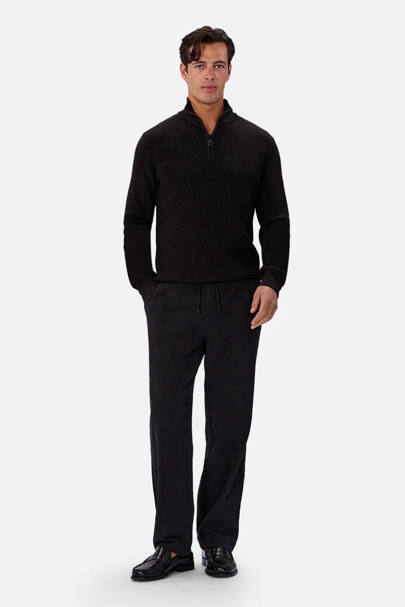 Wholesale,INDUSTRIE AUSTRALIA, INDUSTRIE AUSTRALIA Black Knit Neck Qtr Zip, Black, Medium-43-TagMLarge-45-TagLExtra Large-47-TagXL