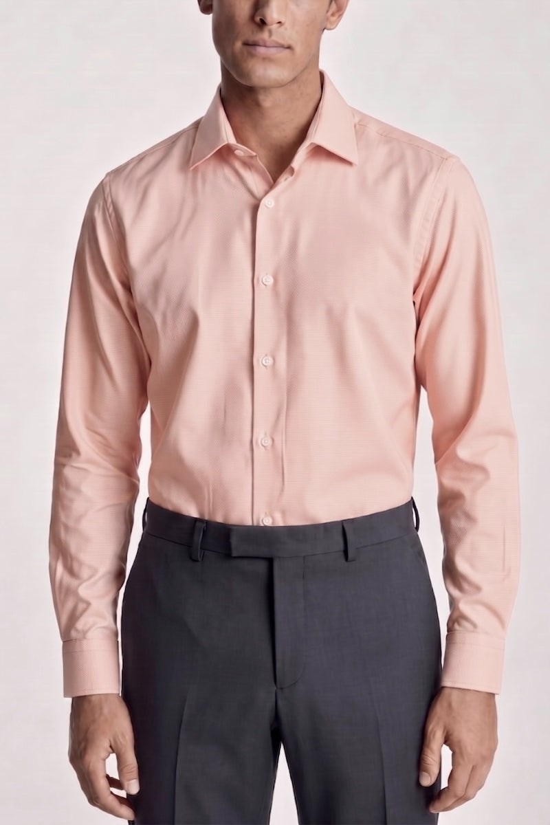 Wholesale,Tahari, Tahari Peach Cotton Textured Shirt, Pink, Medium-45-TagMLarge-47-TagLExtra Large-49-TagXLExtra Extra Large-51-TagXXLExtra Extra Extra Large-53-Tag3XLSmall-43-TagS
