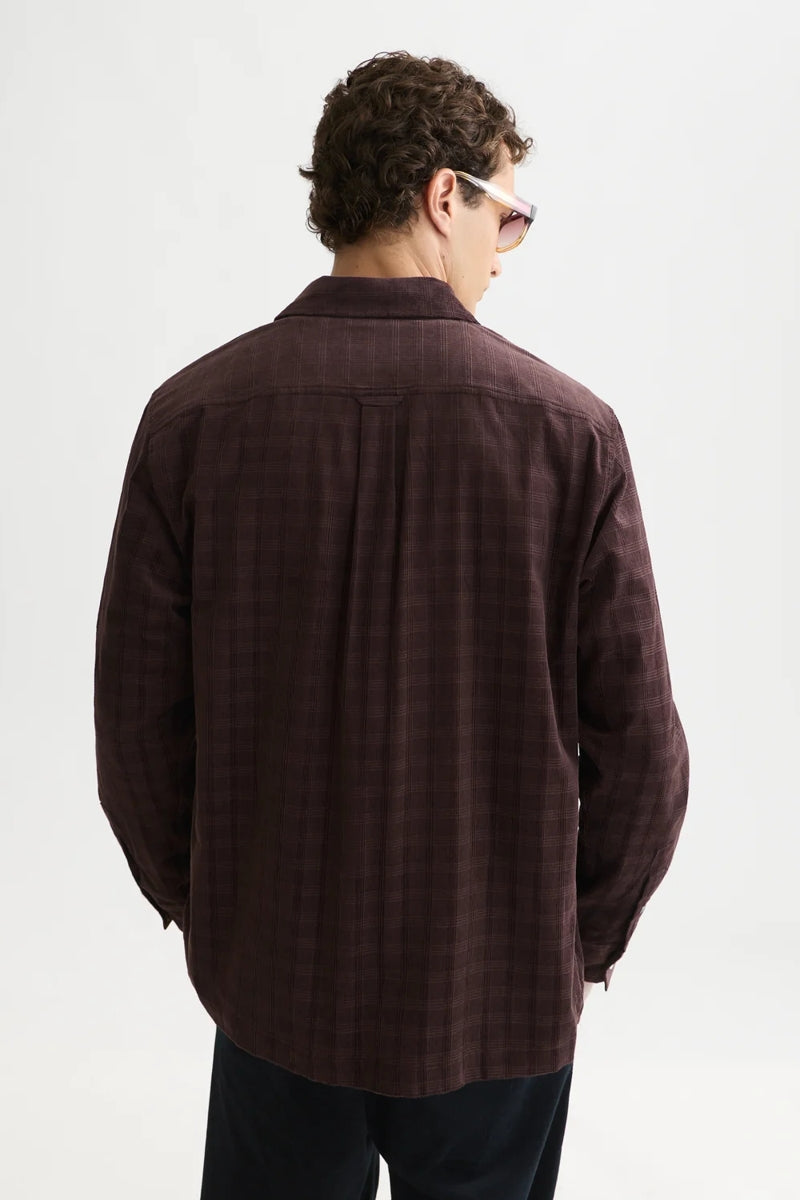 Wholesale,Scotch & Soda, Scotch & Soda Brown Corduroy Checked Overshirt, Brown, Small-44-TagSMedium-46-TagMLarge-48-TagLExtra Large-51-TagXLExtra Extra Large-54-TagXXL