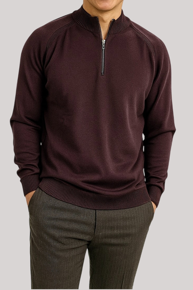 Wholesale,Jakamen, Jakamen Wine Quarter Zip Pullover, Purple, Large-44-TagL
