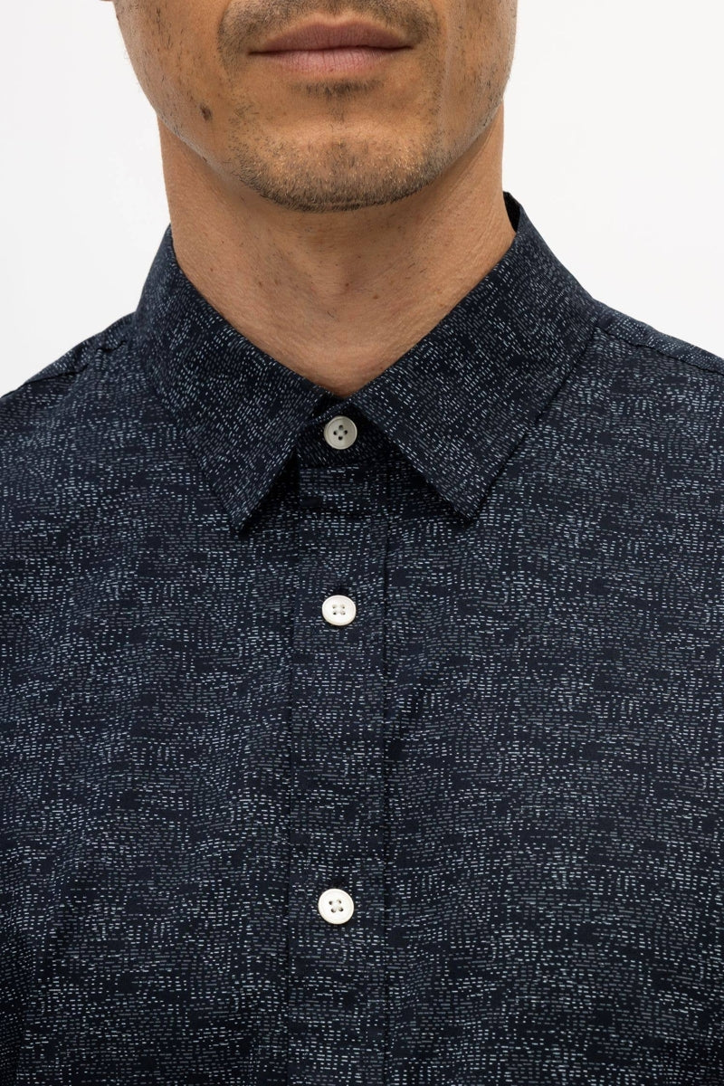 Faire,Julian & Mark, Julian & Mark Black Abstract Printed Stretch Shirt, Black, Medium-42-TagMExtra Large-48-TagXLSmall-40-TagSLarge-45-TagL