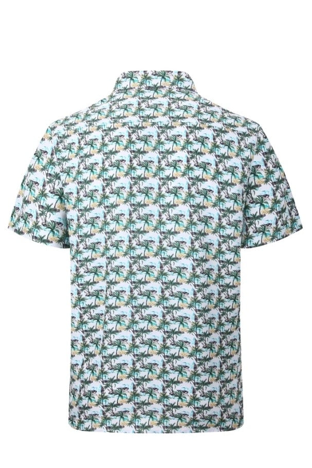 Wholesale,American Heritage, American Heritage Green/White Palm Tree Print Performance Shirt, Green, Small-42-TagSMedium-45-TagMLarge-48-TagLExtra Large-51-TagXLExtra Extra Large-55-TagXXL