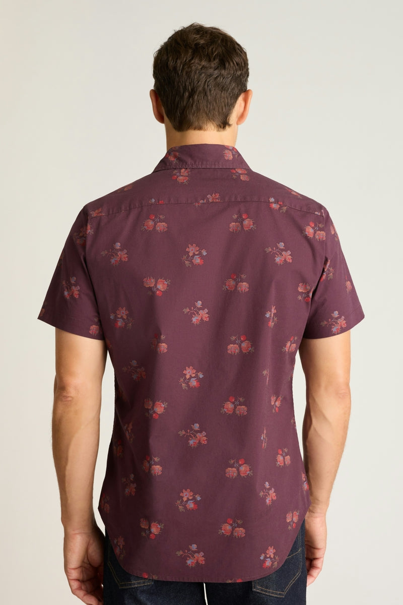 Wholesale,Bonobos, Bonobos Burgundy Needlepoint Floral Print Stretch Shirt, Purple, Small-40-TagSMedium-43-TagMLarge-46-TagLExtra Large-49-TagXLExtra Extra Large-52-TagXXL