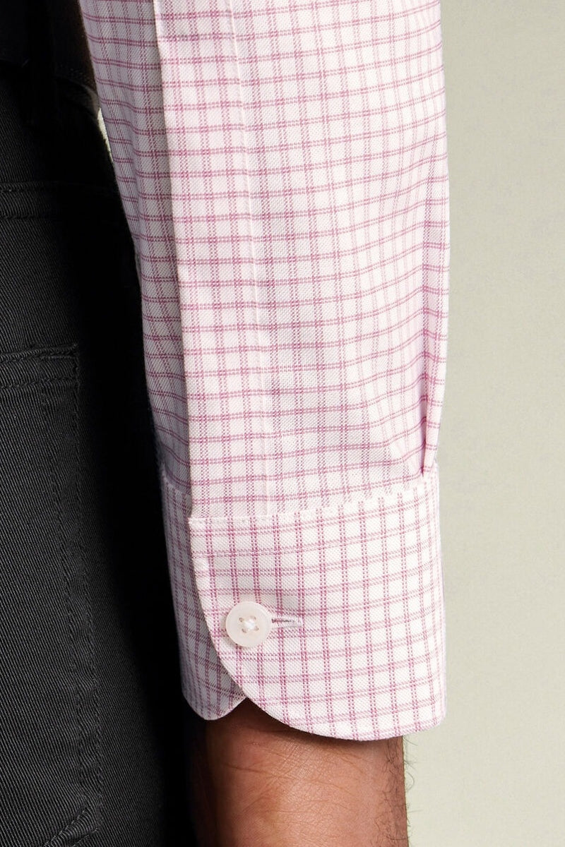 Wholesale,Charles Tyrwhitt, Charles Tyrwhitt Dark Pink Stretch Oxford Check Shirt, Pink, Small-40-Tag15Medium-44-Tag16Extra Large-48-Tag17