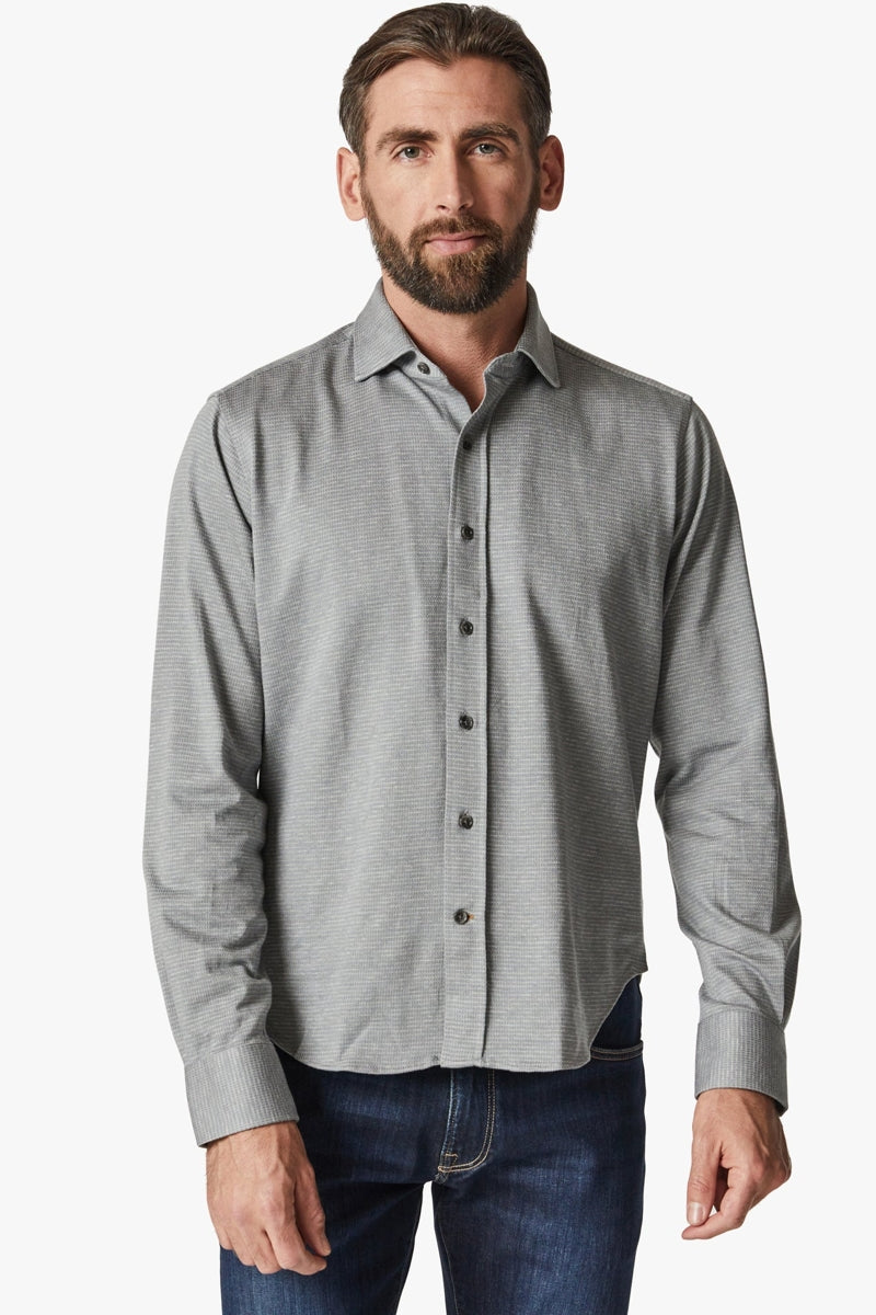 Wholesale,34 Heritage, 34 Heritage Grey Micro Pattern Textured Shirt, Grey, Medium-42-TagS