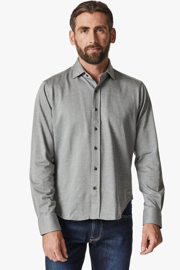 34 Heritage Grey Micro Pattern Textured Shirt