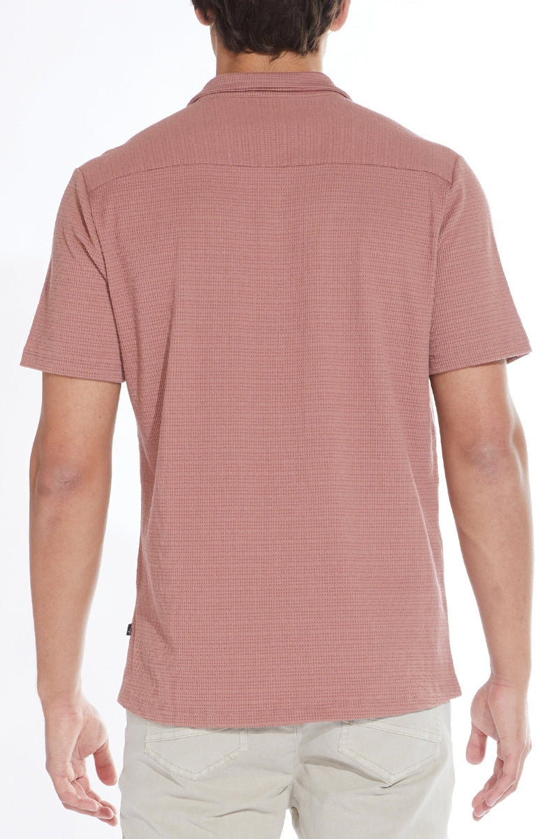 Wholesale,Civil Society, Civil Society Light Brown Matelassé Knit Textured Shirt, Brown, Medium-42-TagM