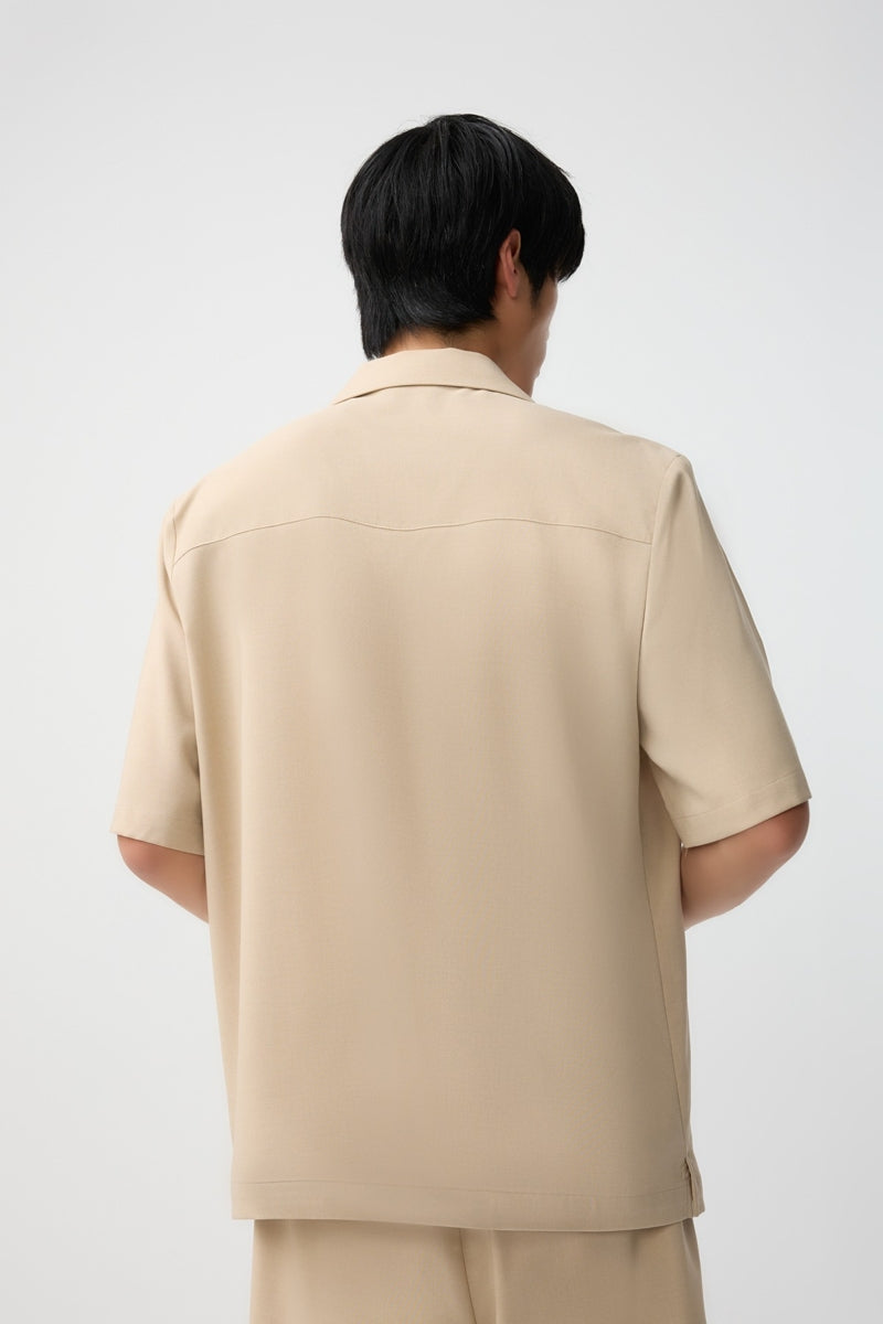 Direct From Brand,FYNE, FYNE Light Khaki Moisture-wicking Shirt, Tan, Medium-45-TagMLarge-47-TagLExtra Large-49-TagXL
